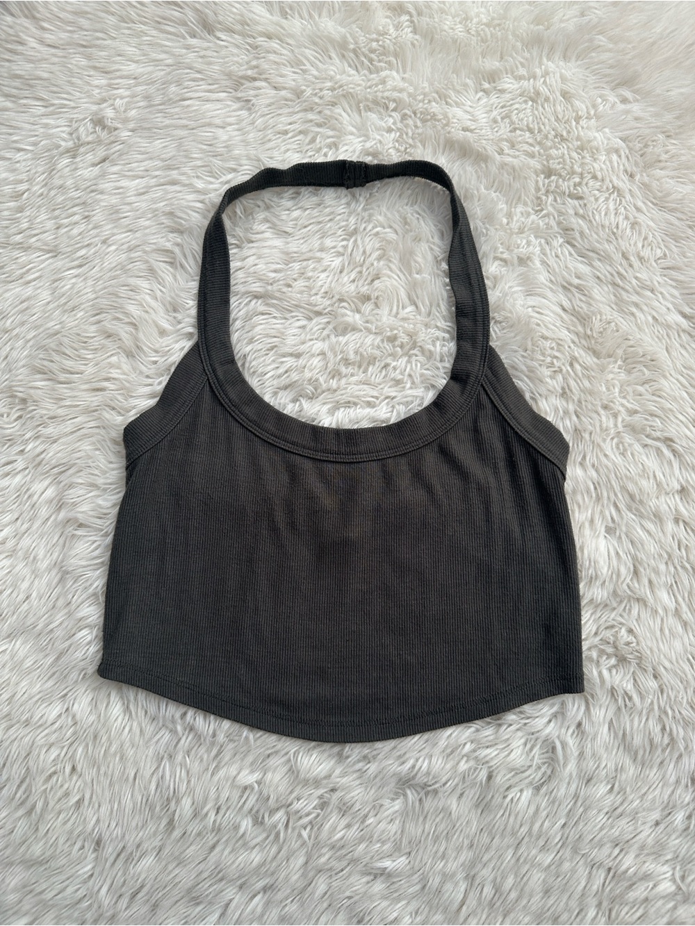 Joah brown flexrib Halter Top